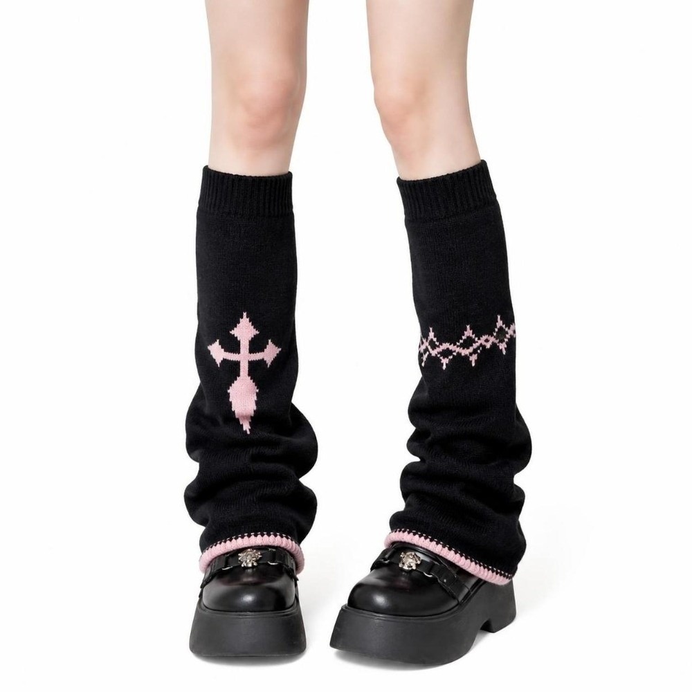 Boot Sock Slouchy - Scaldamuscoli Asimmetrici in Maglia Stile Alt,
