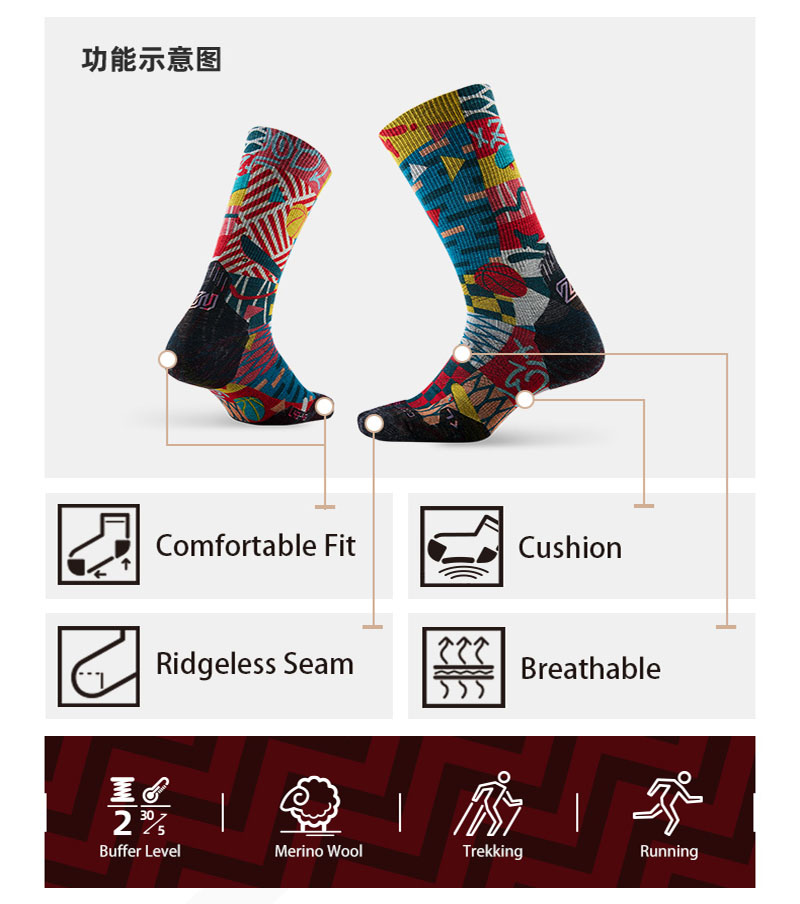 ZEALWOOD Calzini da corsa in l - Wool Hiking Sock recensione e prezzo