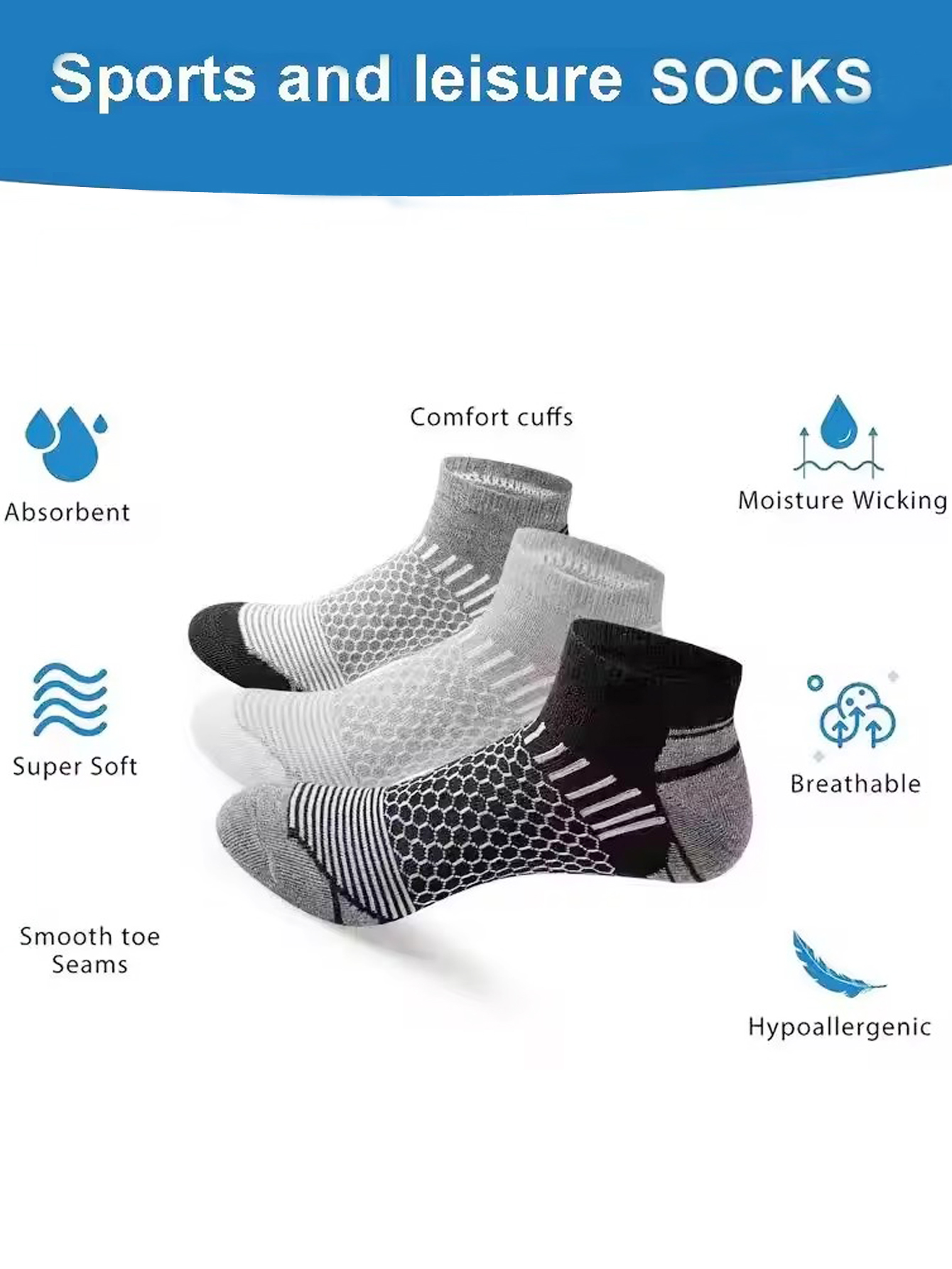 6 Paia di Calzini da Uomo a Re - Ankle Sock Low Cut recensione e prezzo